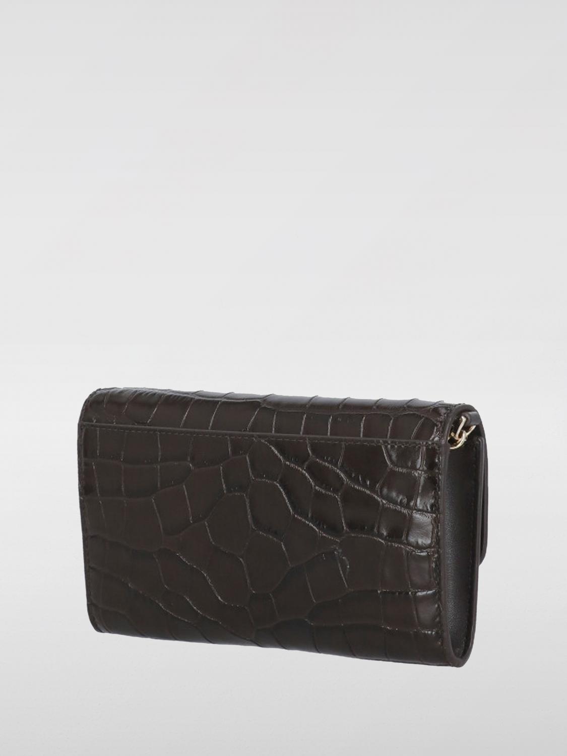 MICHAEL KORS BORSA MINI: Borsa wallet Tribeca Michael Kors in pelle stampa cocco , Marrone - Img 2