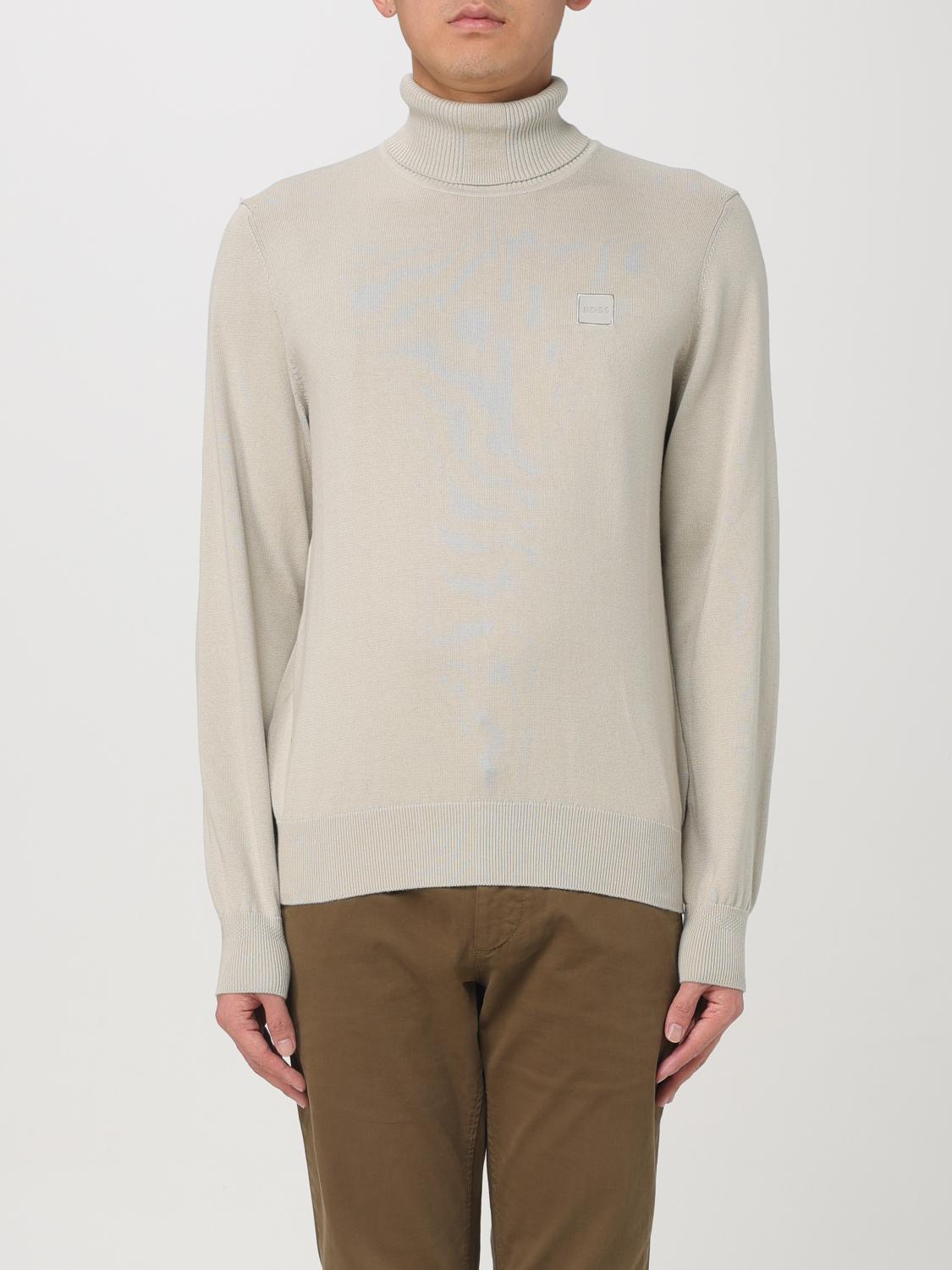 BOSS SWEATER: Sweater men Boss, Beige - Img 1