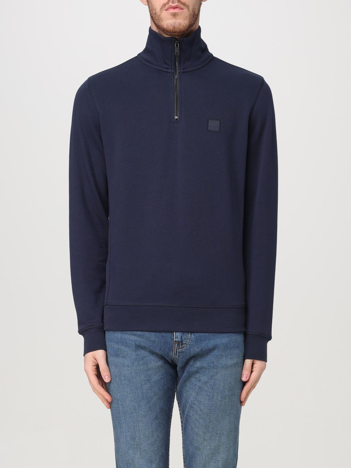 BOSS SWEATSHIRT: Sweatshirt homme Boss, Bleu - Img 1