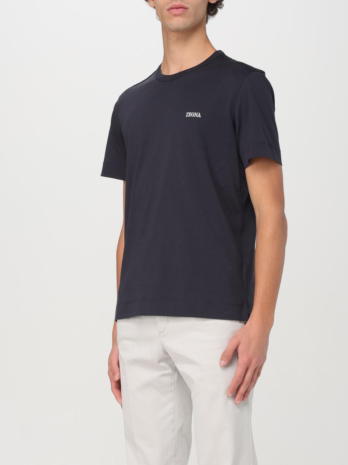 ZEGNA T-SHIRT: T-shirt men Zegna, Blue - Img 3