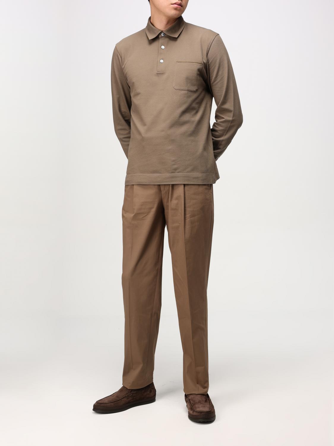 ZEGNA POLO SHIRT: Polo shirt men Zegna, Beige - Img 2