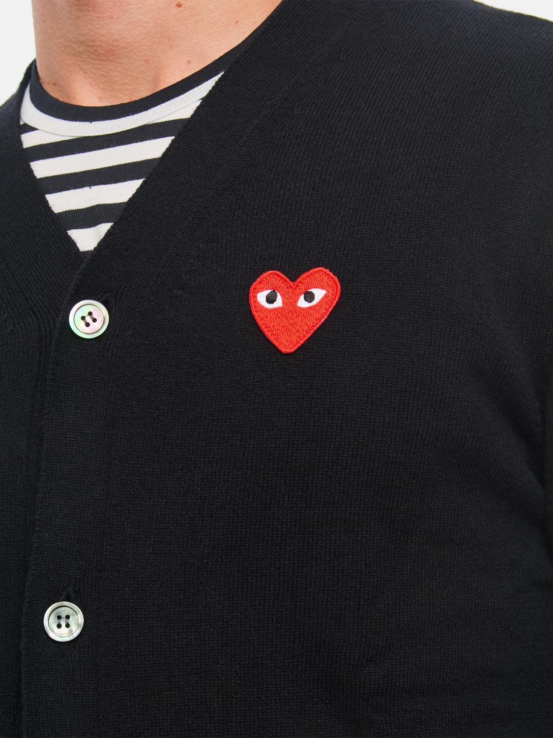 COMME DES GARÇON PLAY CARDIGAN: Sweater men Comme Des GarÇon Play, Black - Img 4