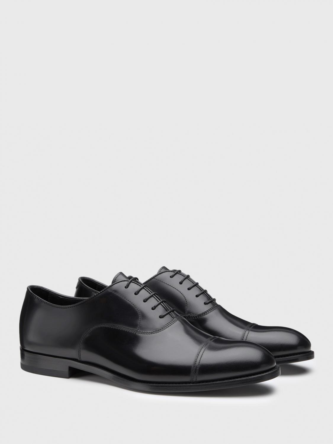 DOUCAL'S SCARPE STRINGATE: Oxford Doucal's in pelle lucida , Nero - Img 2