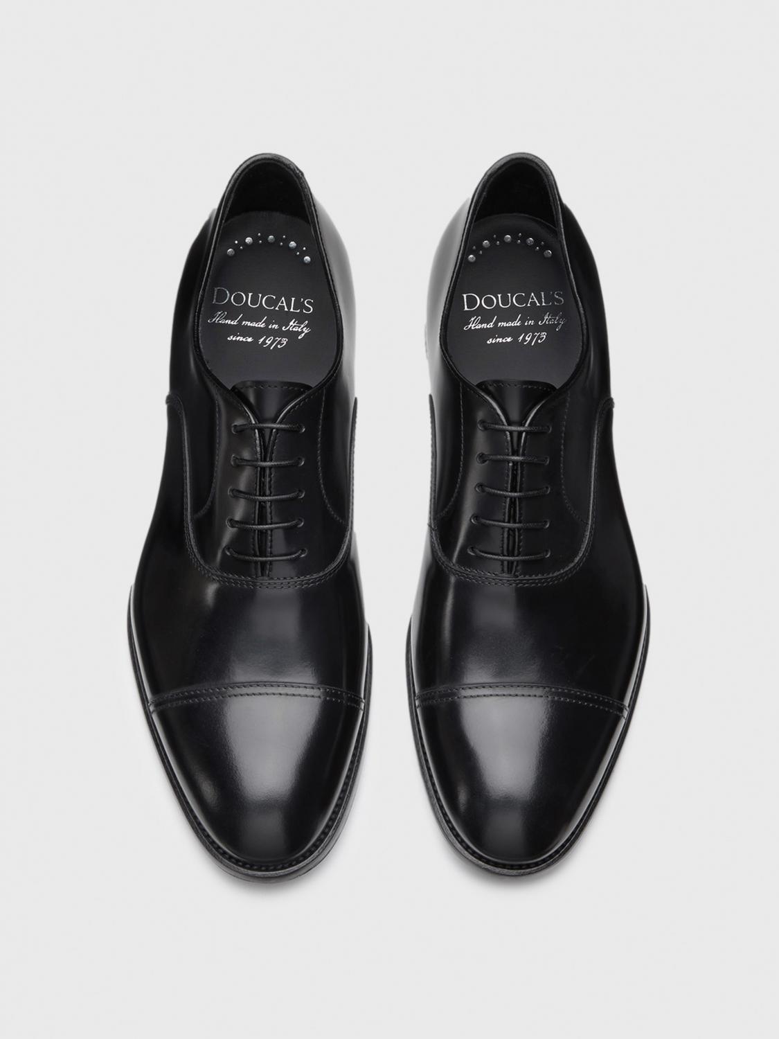 DOUCAL'S SCARPE STRINGATE: Oxford Doucal's in pelle lucida , Nero - Img 3