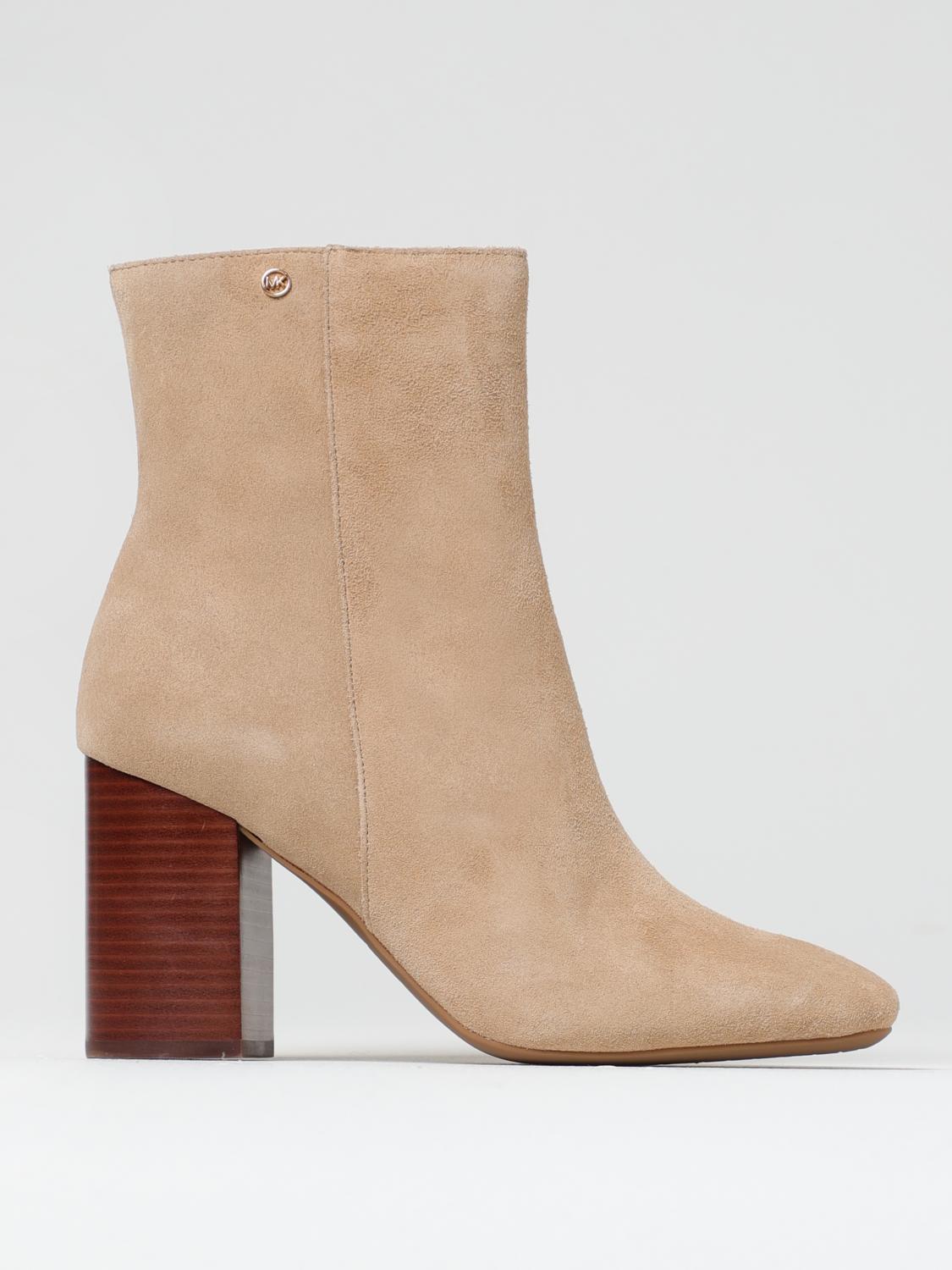 MICHAEL MICHAEL KORS FLAT ANKLE BOOTS: Shoes woman Michael Kors, Camel - Img 1