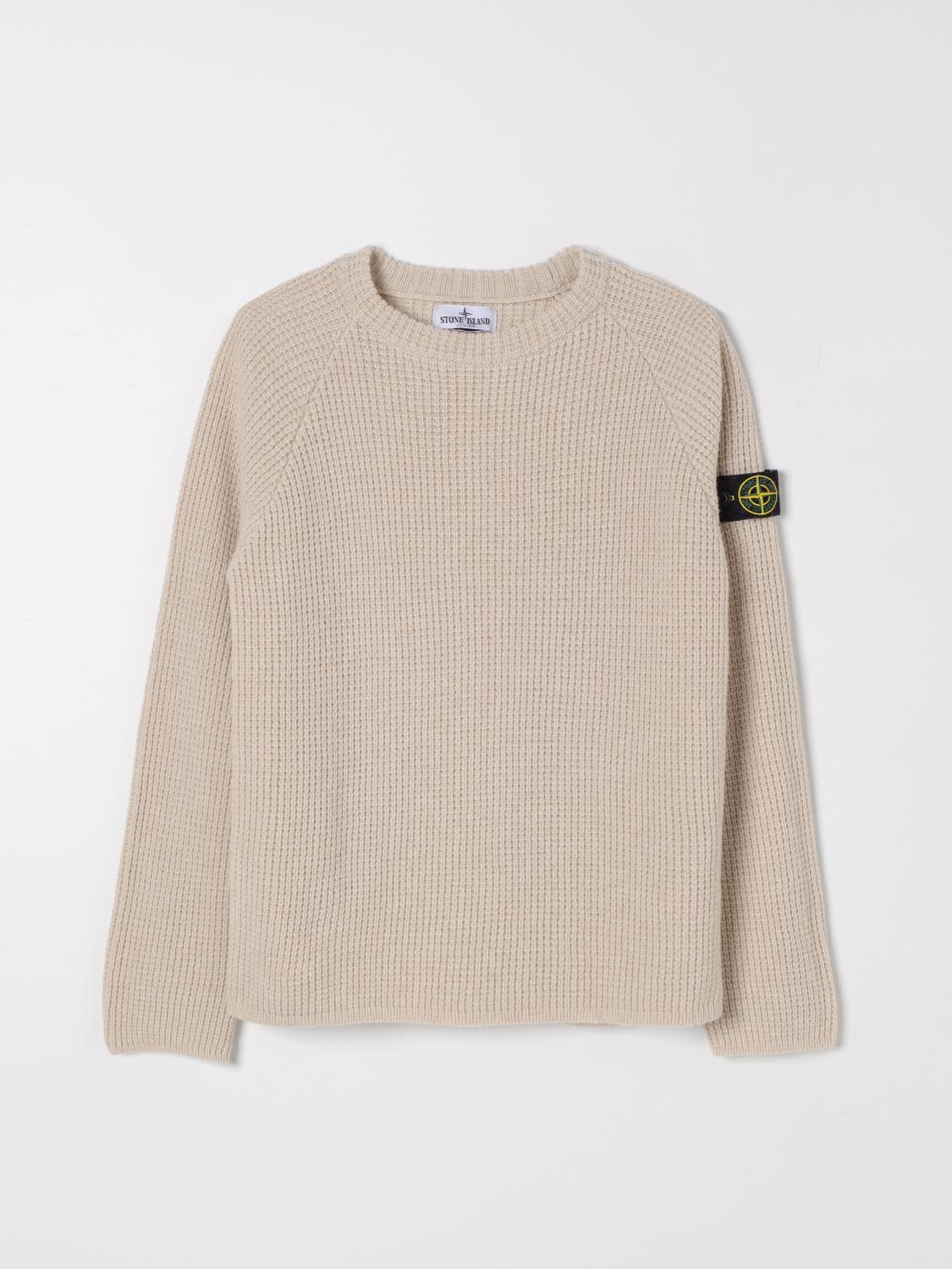 STONE ISLAND JUNIOR SWEATER: Sweater kids Stone Island Junior, Beige - Img 1