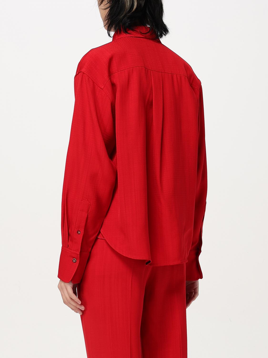 VICTORIA VICTORIA BECKHAM CAMISA: Camisa mujer Victoria Victoria Beckham, Rojo - Img 3