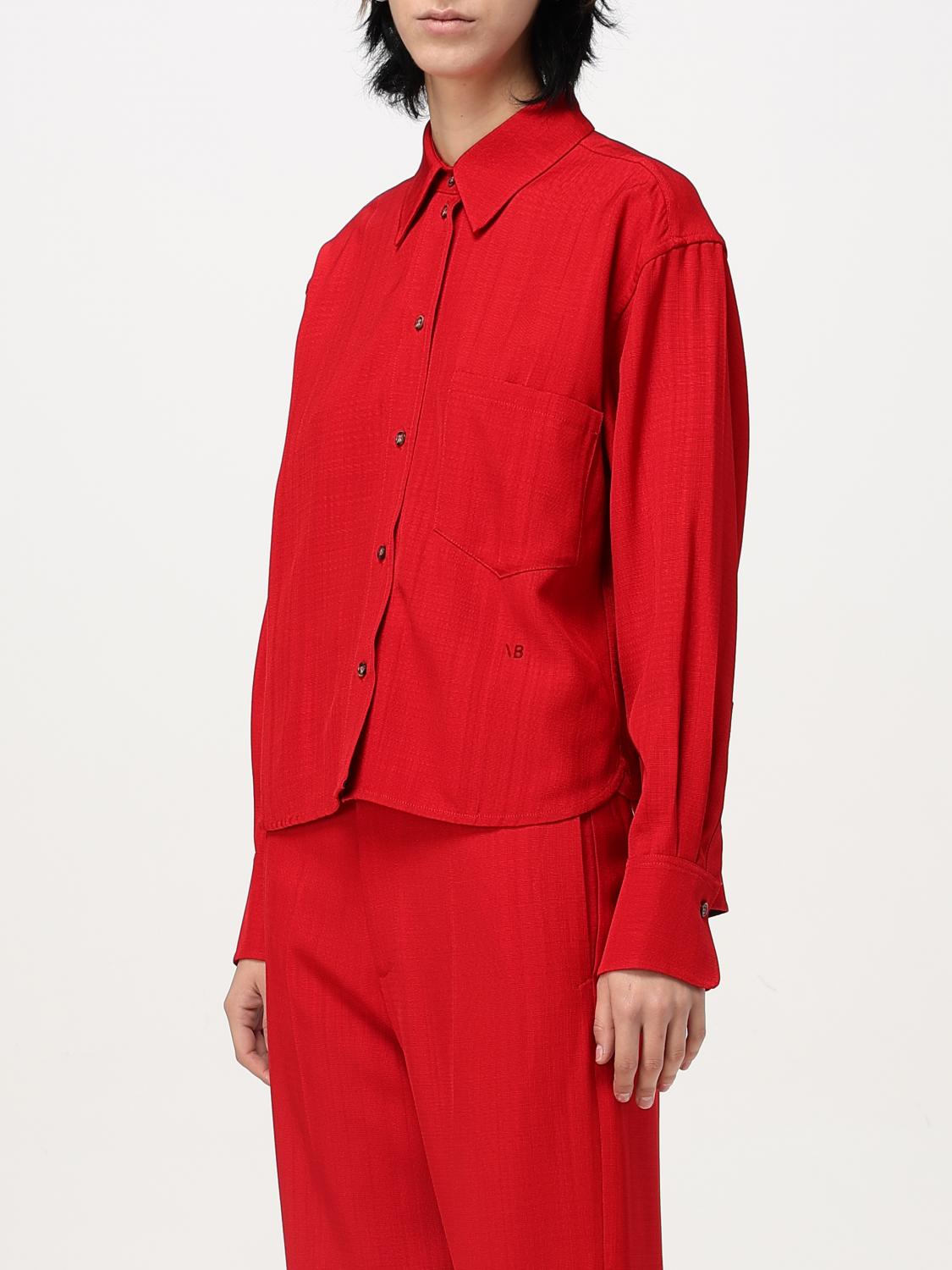 VICTORIA VICTORIA BECKHAM CAMISA: Camisa mujer Victoria Victoria Beckham, Rojo - Img 4