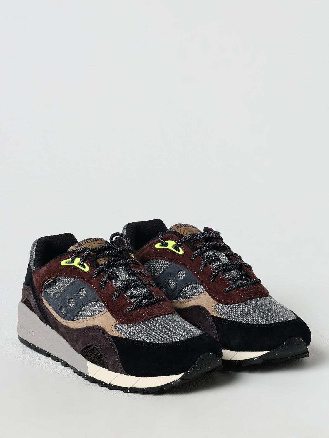 SAUCONY SNEAKERS: Sneakers 6000 Saucony in mesh e camoscio , Marrone - Img 2