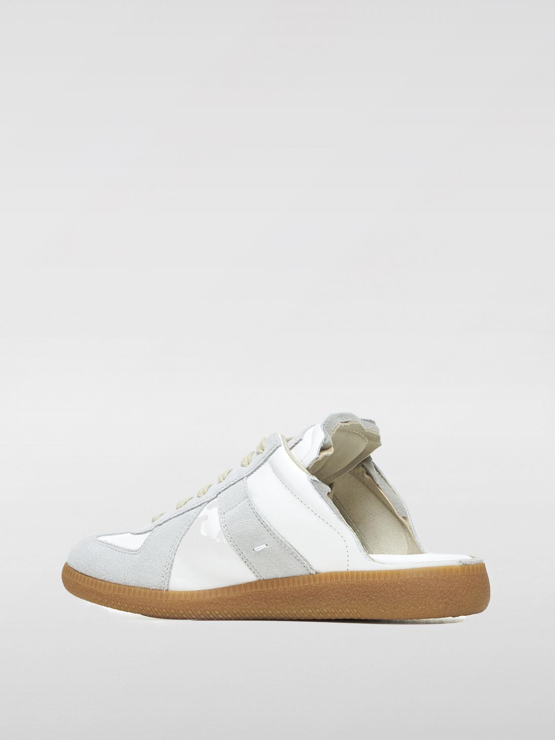 MAISON MARGIELA SNEAKERS: Sneakers Replica Sabot Maison Margiela in pelle, Bianco - Img 3