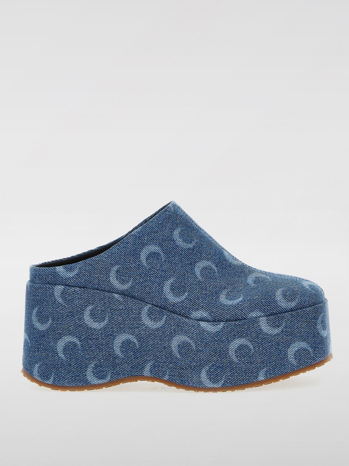 MARINE SERRE WEDGE SHOES: Shoes woman Marine Serre, Blue - Img 1