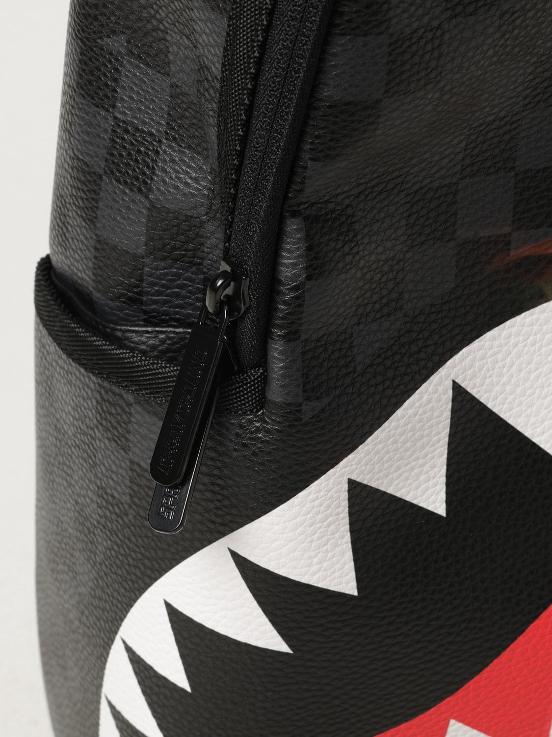 SPRAYGROUND ZAINO: Zaino Shark Fire Check Sprayground in pelle sintetica a grana con stampa , Fantasia - Img 4