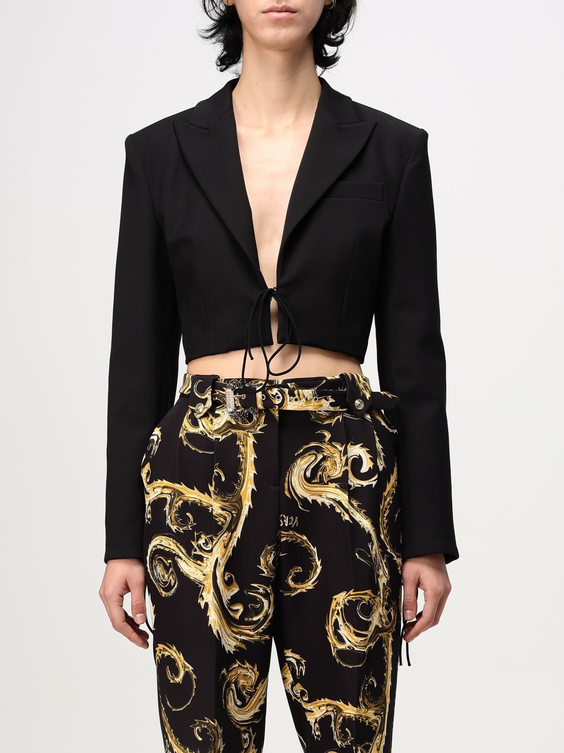 VERSACE JEANS COUTURE AMERICANA: Americana mujer Versace Jeans Couture, Negro - Img 1