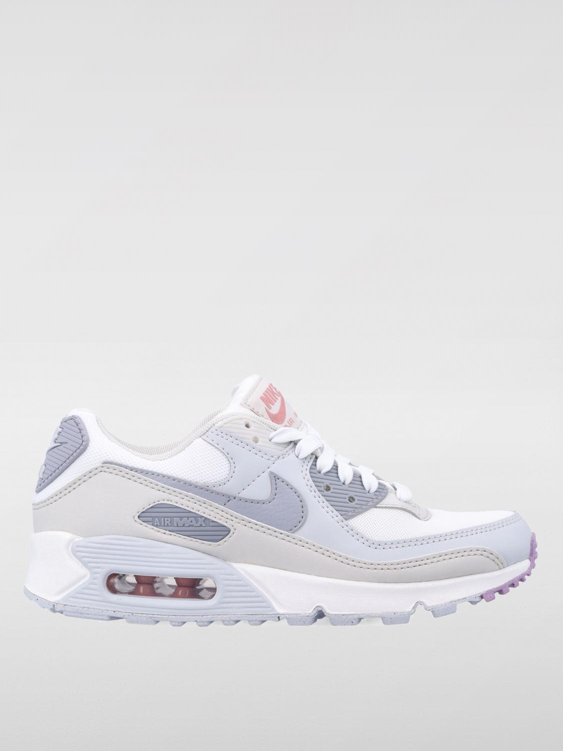 NIKE SNEAKERS: Sneakers Air Max 90 Nike in mesh e pelle sintetica, Bianco - Img 1