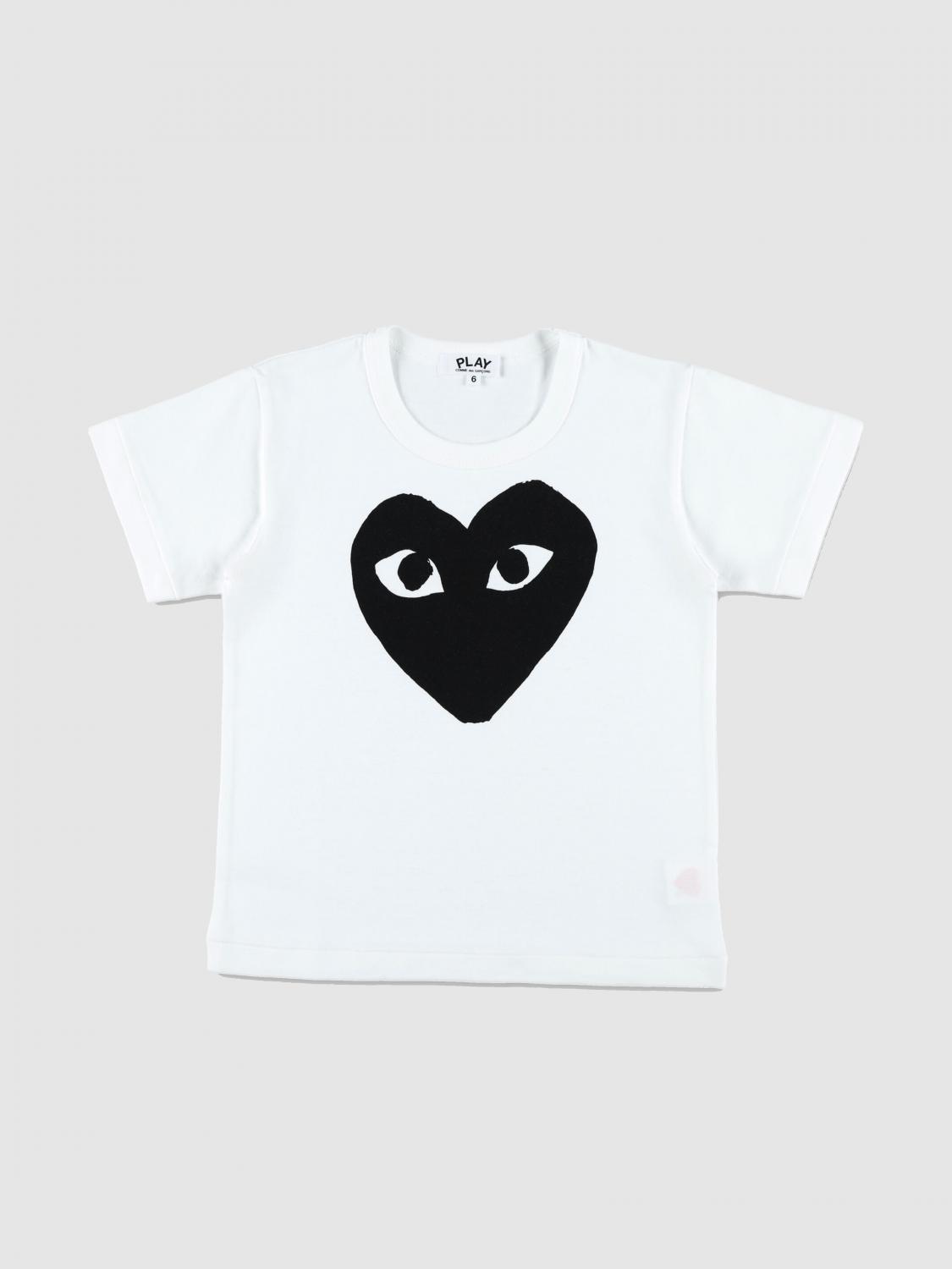 COMME DES GARCONS PLAY T-SHIRT: T-shirt kids Comme Des Garcons Play, White - Img 1