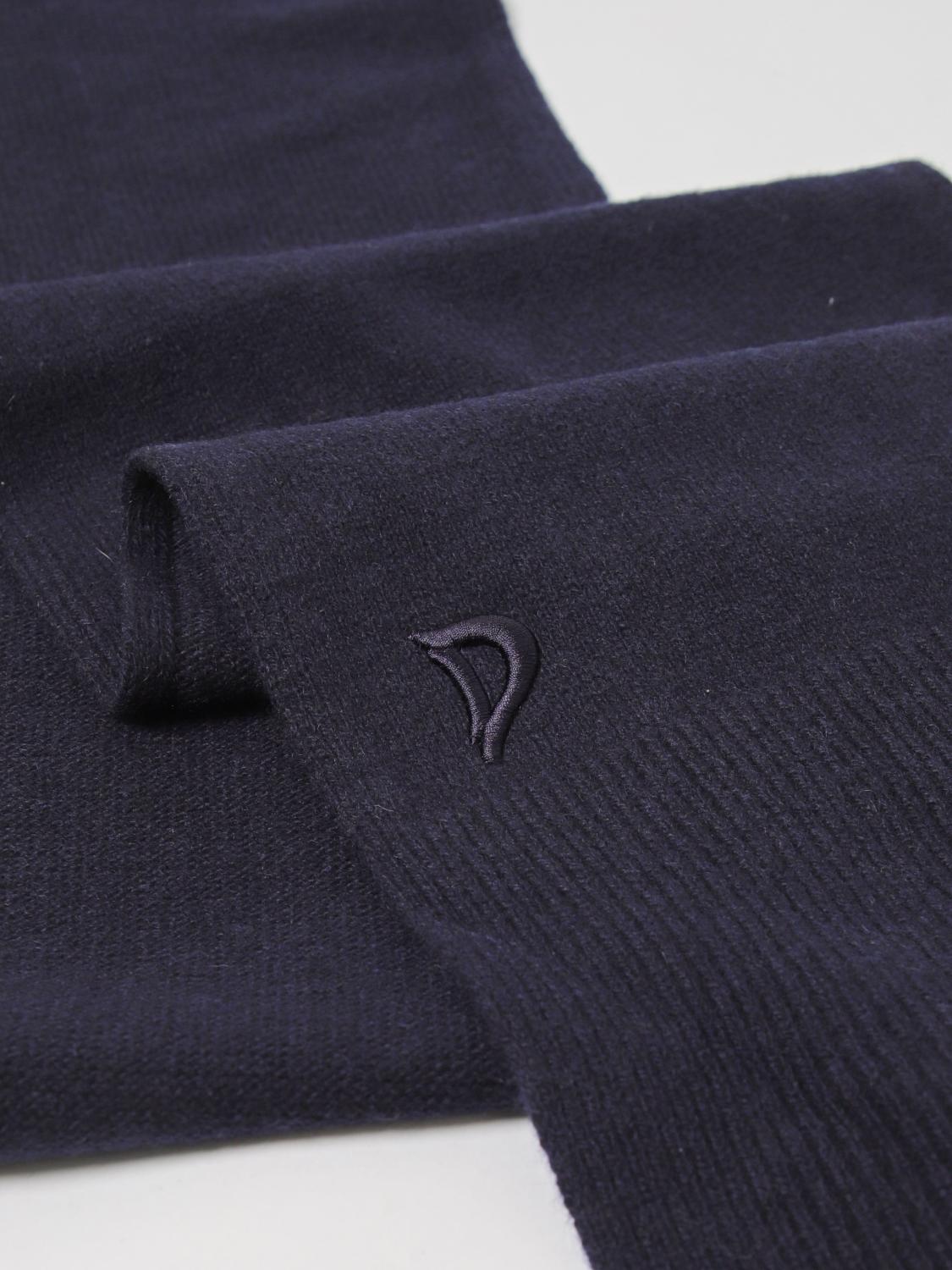 DONDUP SCIARPA: Sciarpa in cashmere con logo Dondup, Blue Navy - Img 3