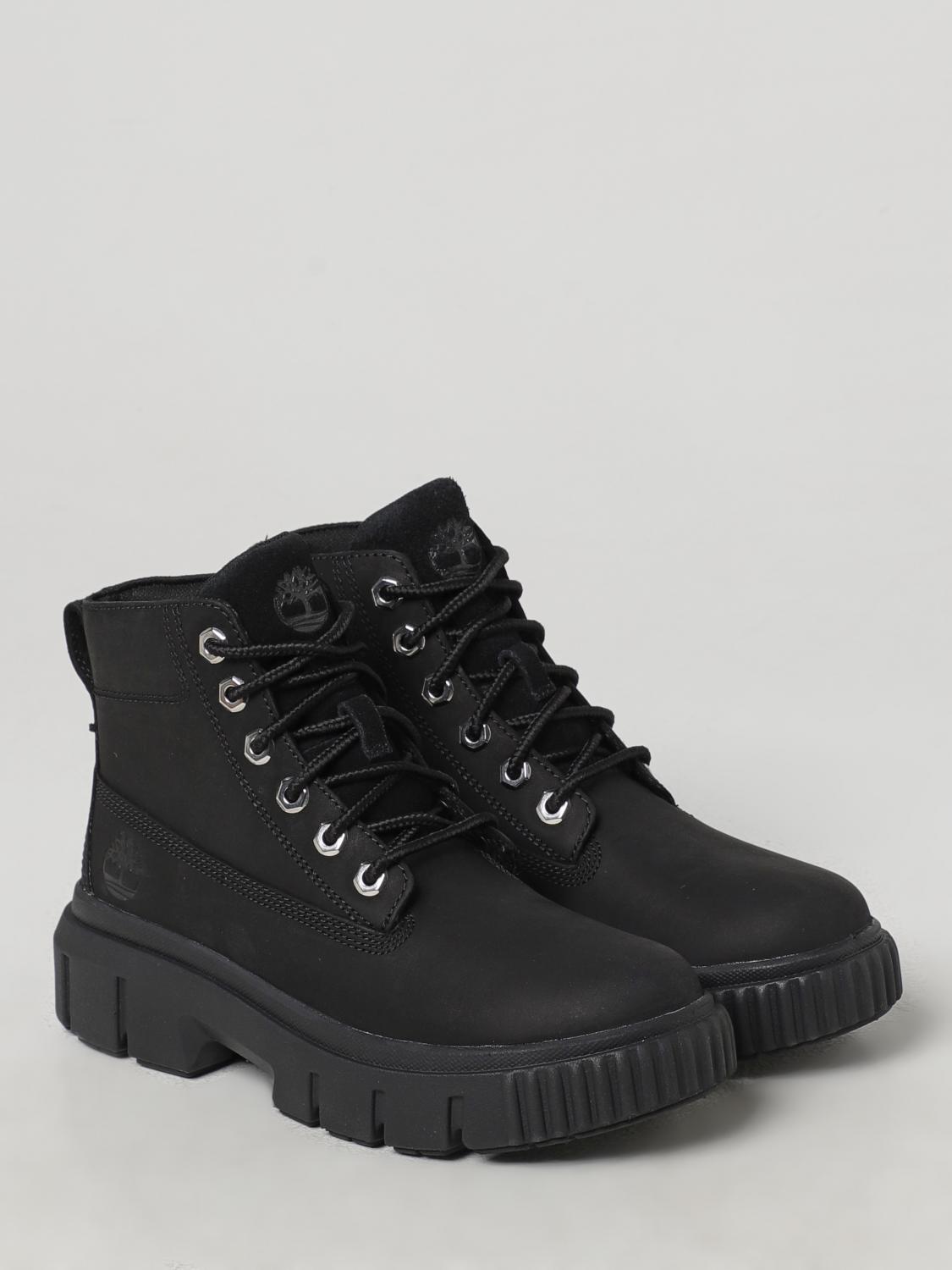 TIMBERLAND FLAT ANKLE BOOTS: Shoes woman Timberland, Black - Img 2