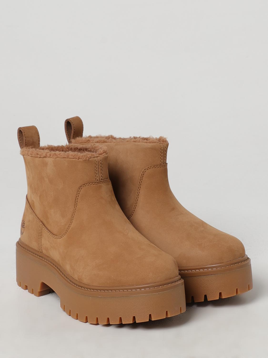 TIMBERLAND FLAT ANKLE BOOTS: Shoes woman Timberland, Beige - Img 2