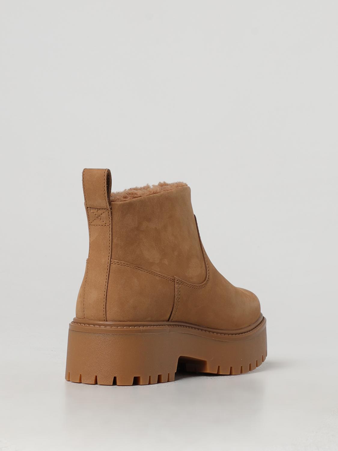 TIMBERLAND FLAT ANKLE BOOTS: Shoes woman Timberland, Beige - Img 3