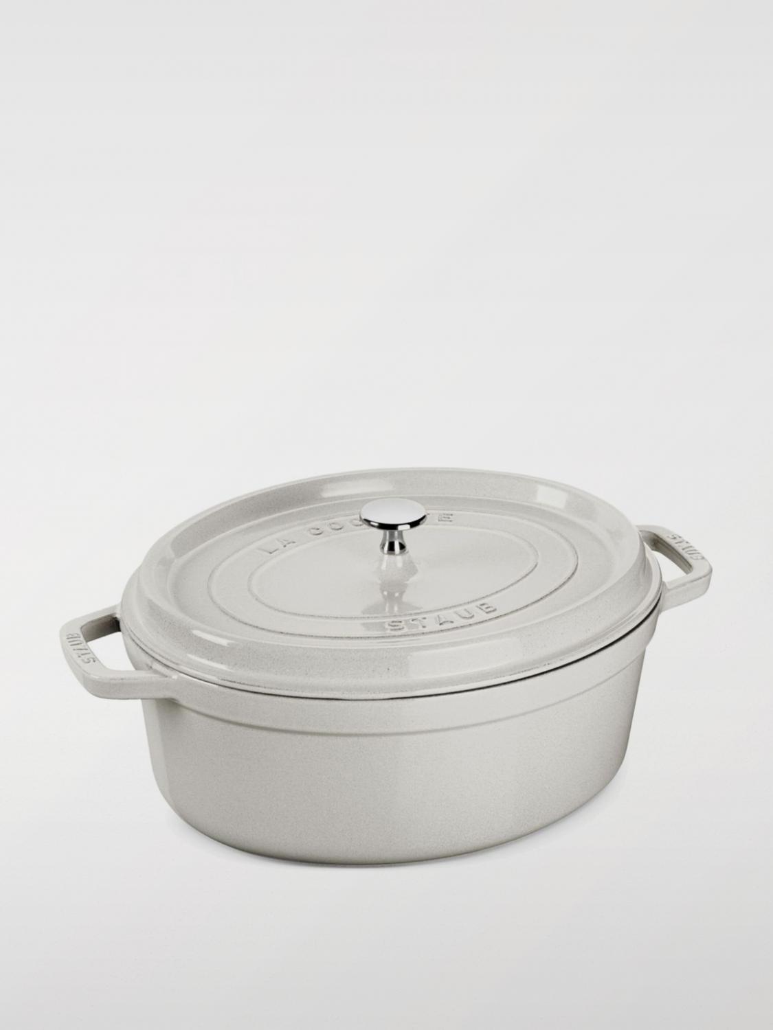 STAUB ACCESSORI DA CUCINA: Casseruola ovale 29 cm Staub, Bianco - Img 1