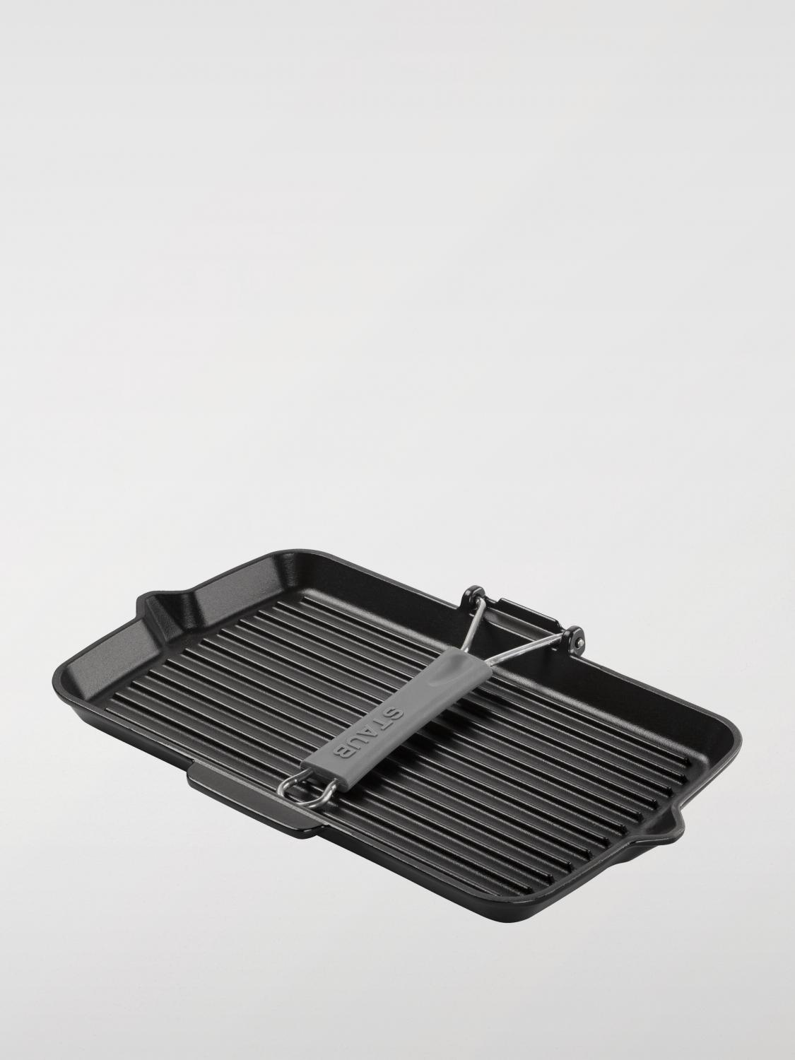 STAUB ACCESSORI DA CUCINA: Bistecchiera con manico pieghevole Staub, Nero - Img 2