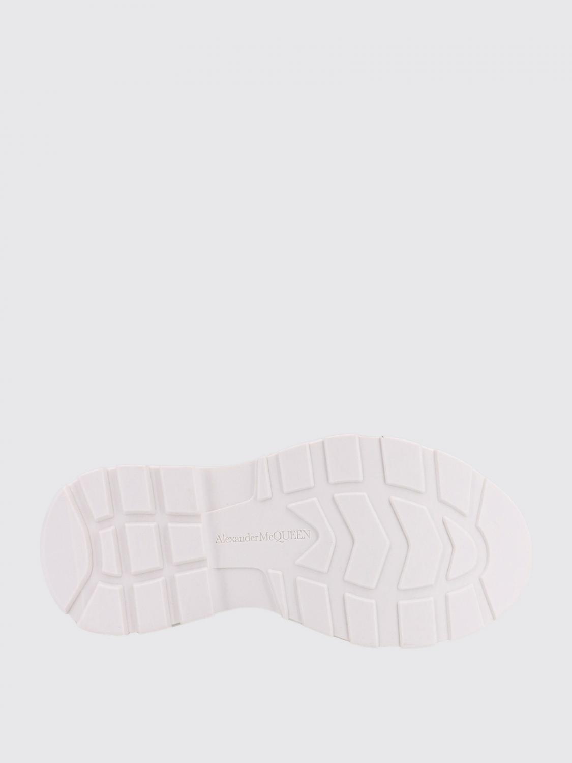 ALEXANDER MCQUEEN SNEAKERS: Sneakers Tread Slick Alexander McQueen in canvas di cotone, Bianco - Img 4