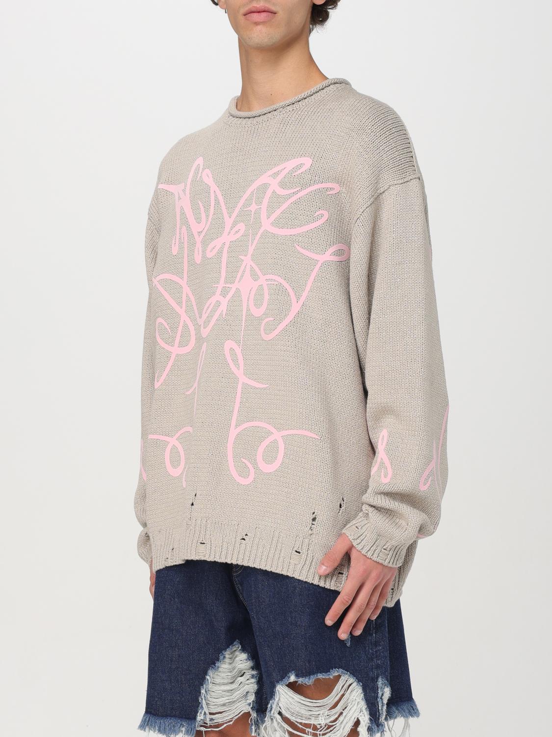 Acne Studios グレー　ダメージスウェット Acne Studios - Sweater printed logo - Moss Green