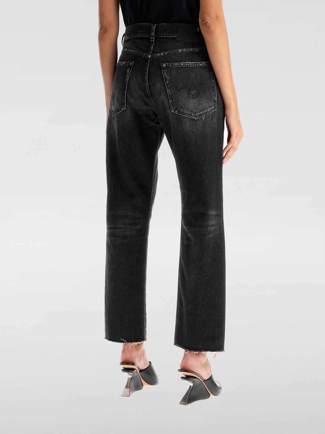 R13 JEANS: Jeans woman R13, Black - Img 2