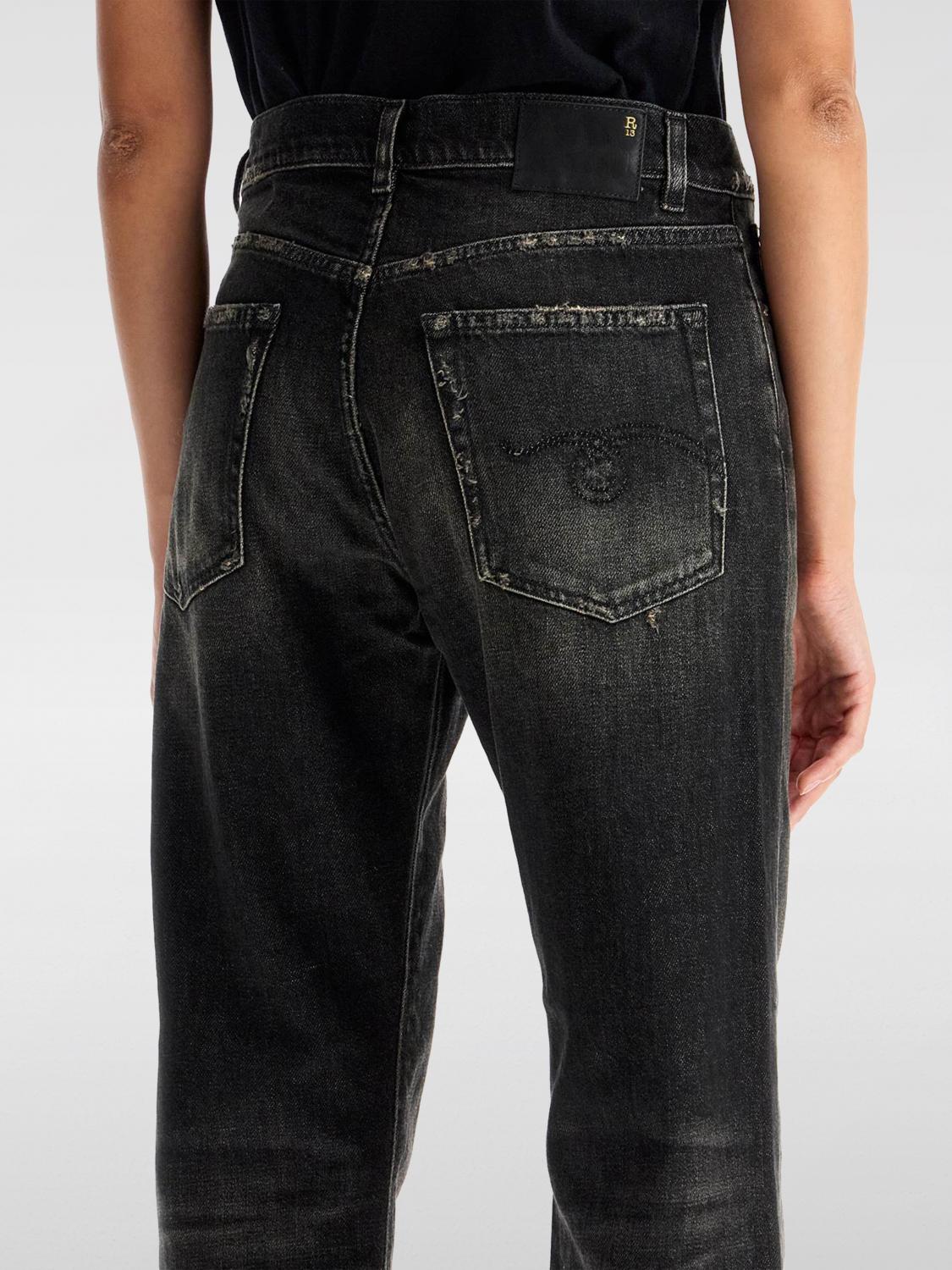 R13 JEANS: Jeans woman R13, Black - Img 3