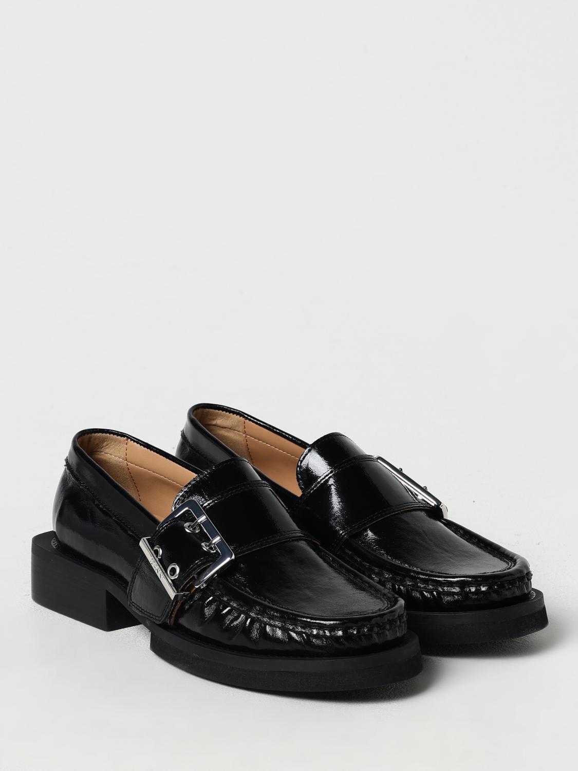 GANNI LOAFERS: Shoes woman Ganni, Black - Img 2