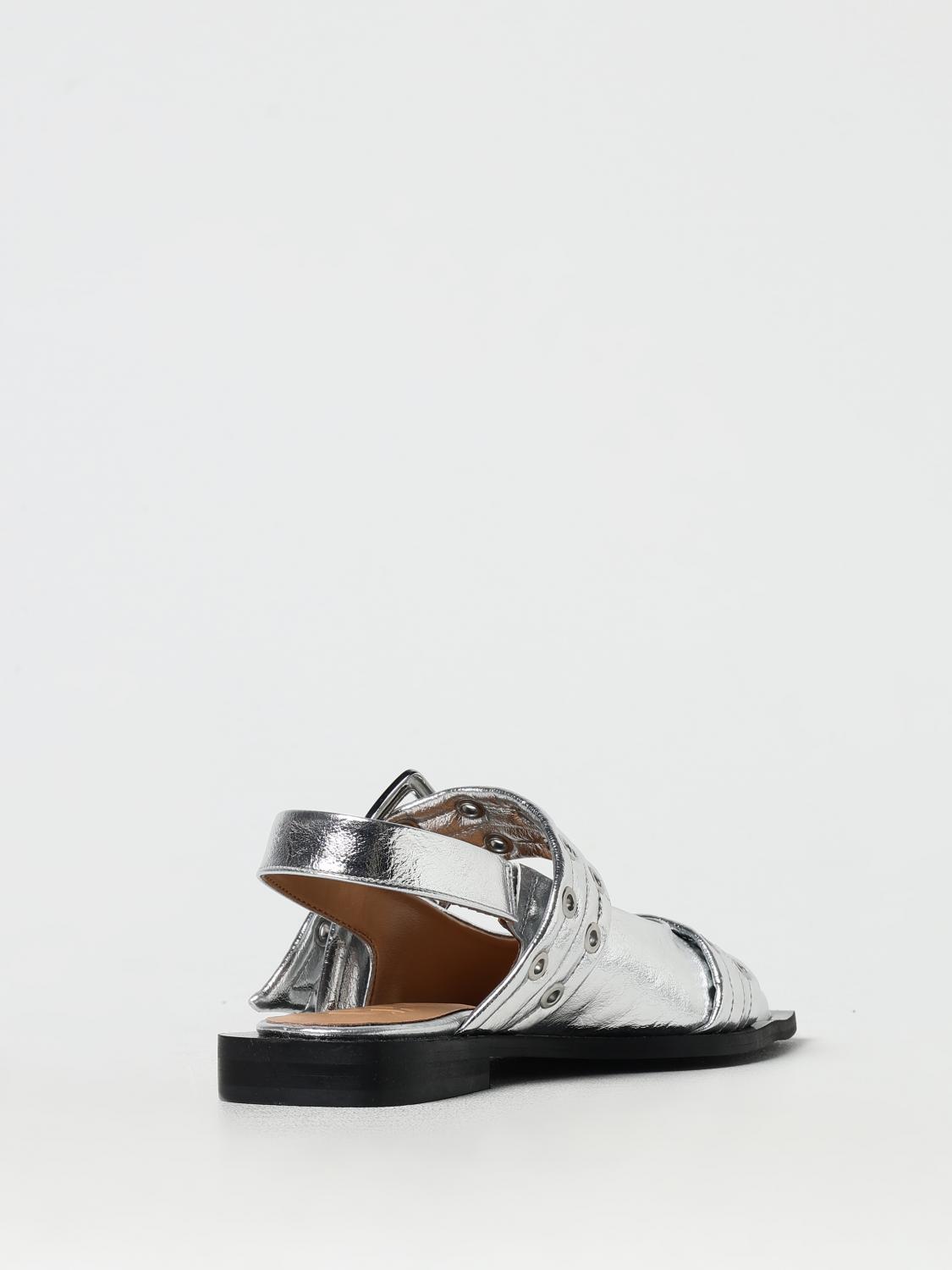 GANNI BALLET FLATS: Ballet flats woman Ganni, Silver - Img 3