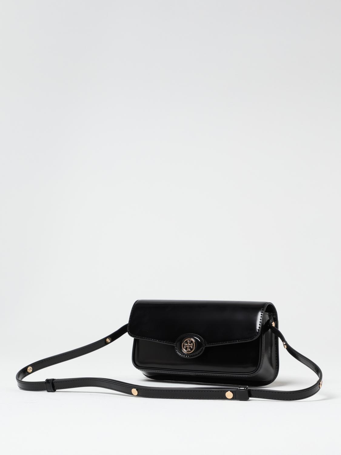 TORY BURCH BORSA A SPALLA: Borsa a spalla Robinson Tory Burch in pelle spazzolata, Nero - Img 3