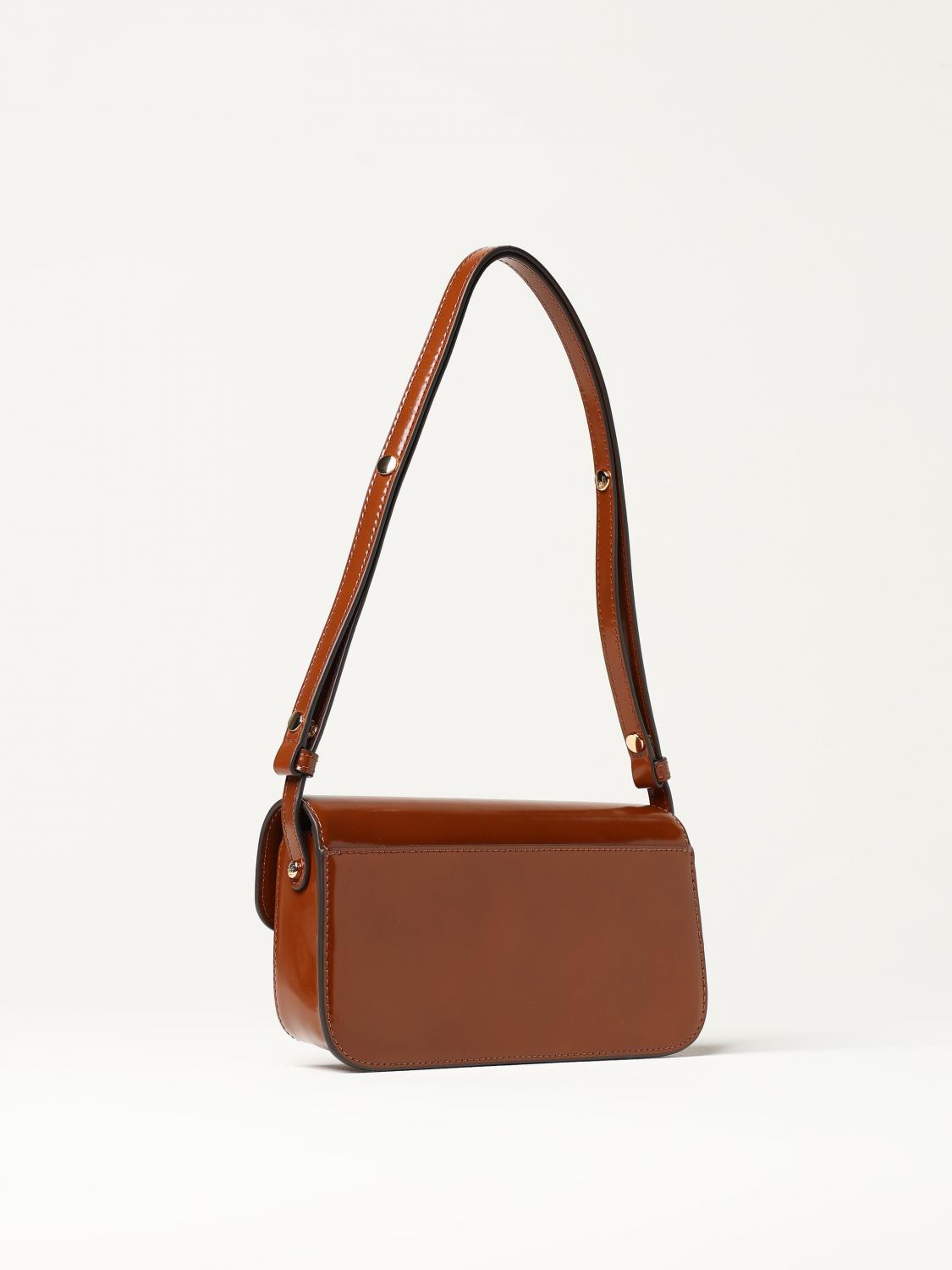 TORY BURCH BORSA A SPALLA: Borsa a spalla Robinson Tory Burch in pelle spazzolata, Marrone - Img 2