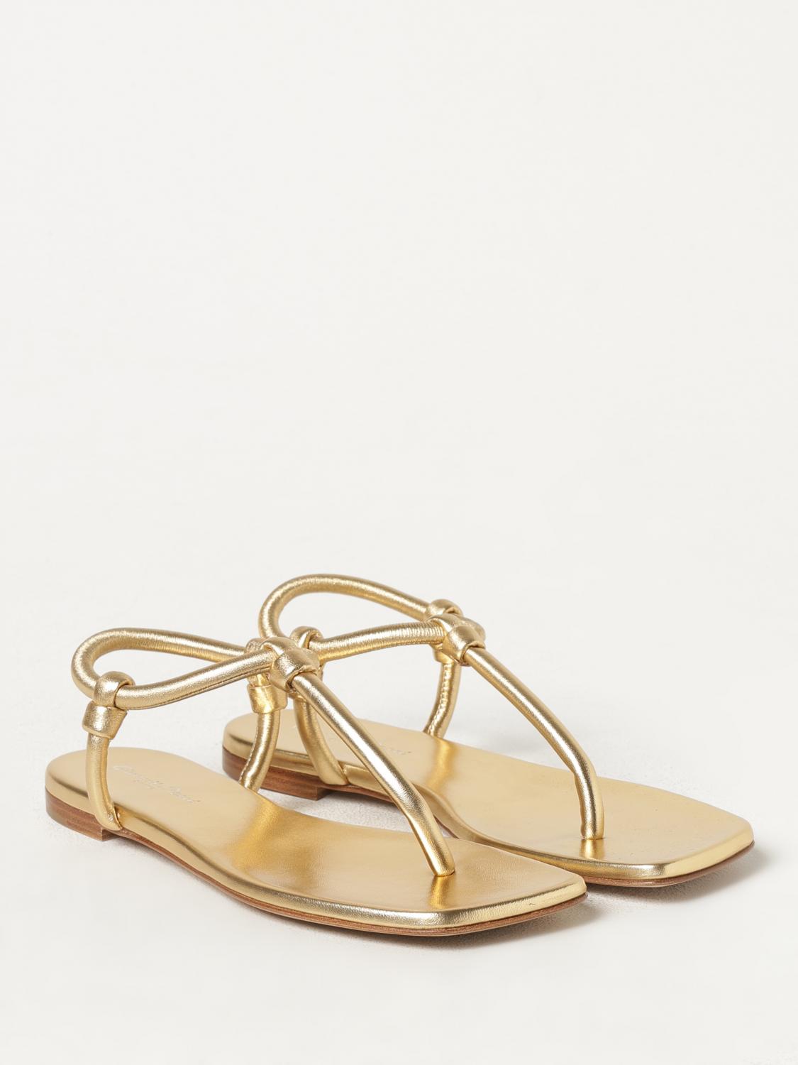 GIANVITO ROSSI FLAT SANDALS: Shoes woman Gianvito Rossi, Gold - Img 2