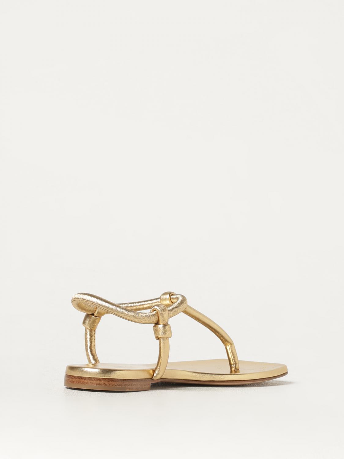 GIANVITO ROSSI FLAT SANDALS: Shoes woman Gianvito Rossi, Gold - Img 3