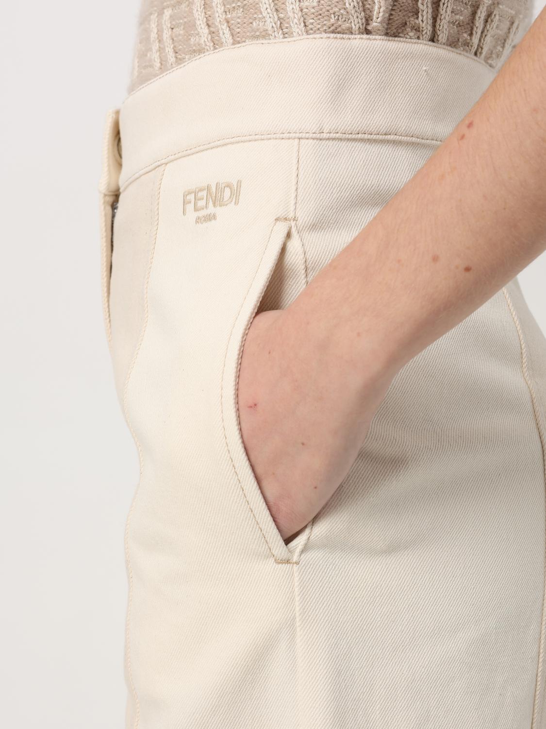 Fendi Outlet: Jeans woman - White | Fendi jeans FLP852AT20