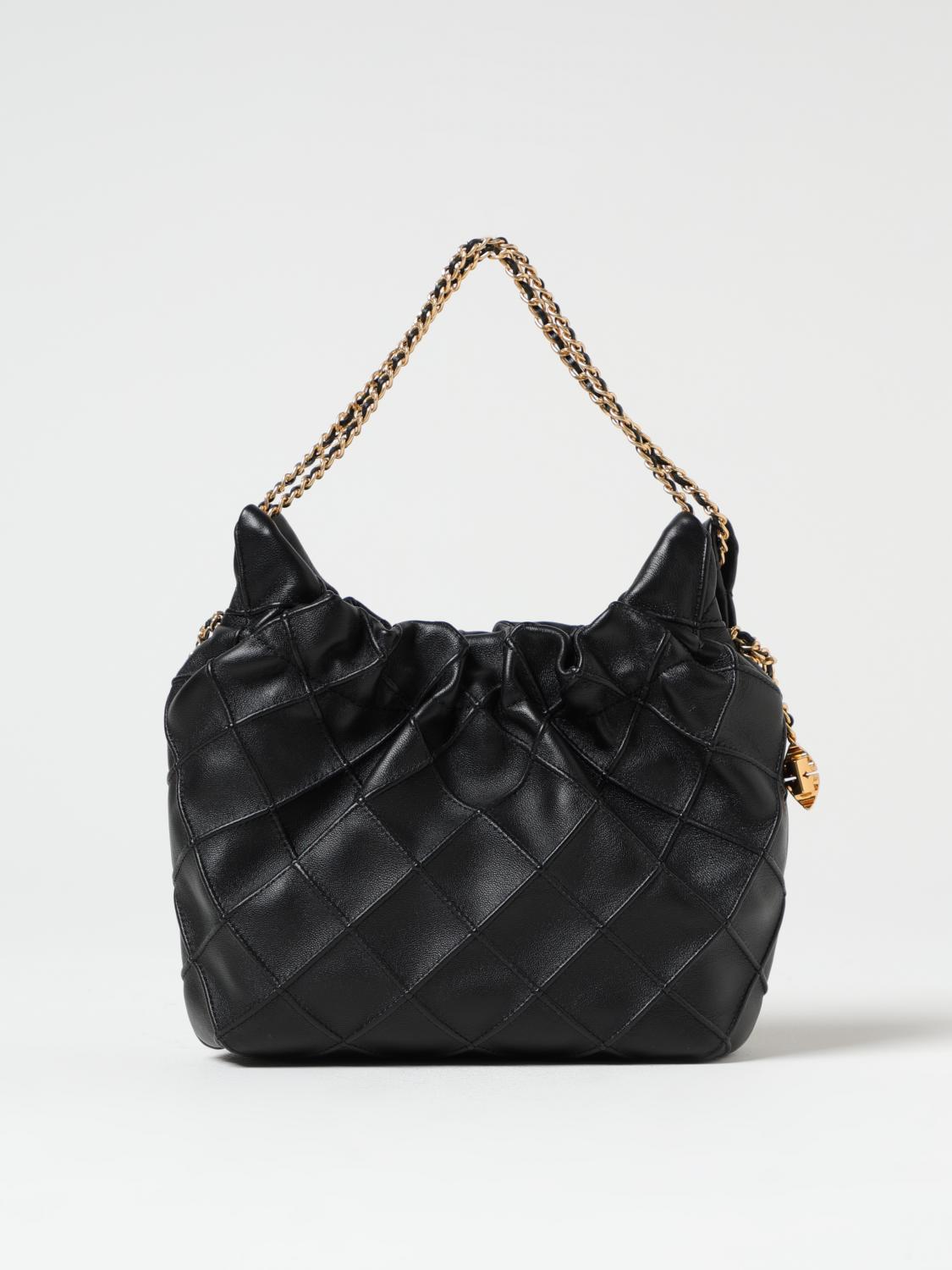 TORY BURCH BORSA A SPALLA: Borsa Fleming mini Tory Burch in nappa, Nero - Img 1