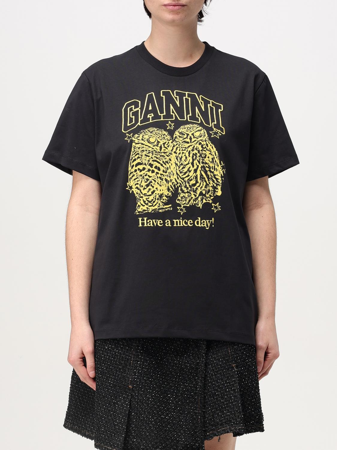 GANNI T-SHIRT: T-shirt woman Ganni, Grey - Img 1