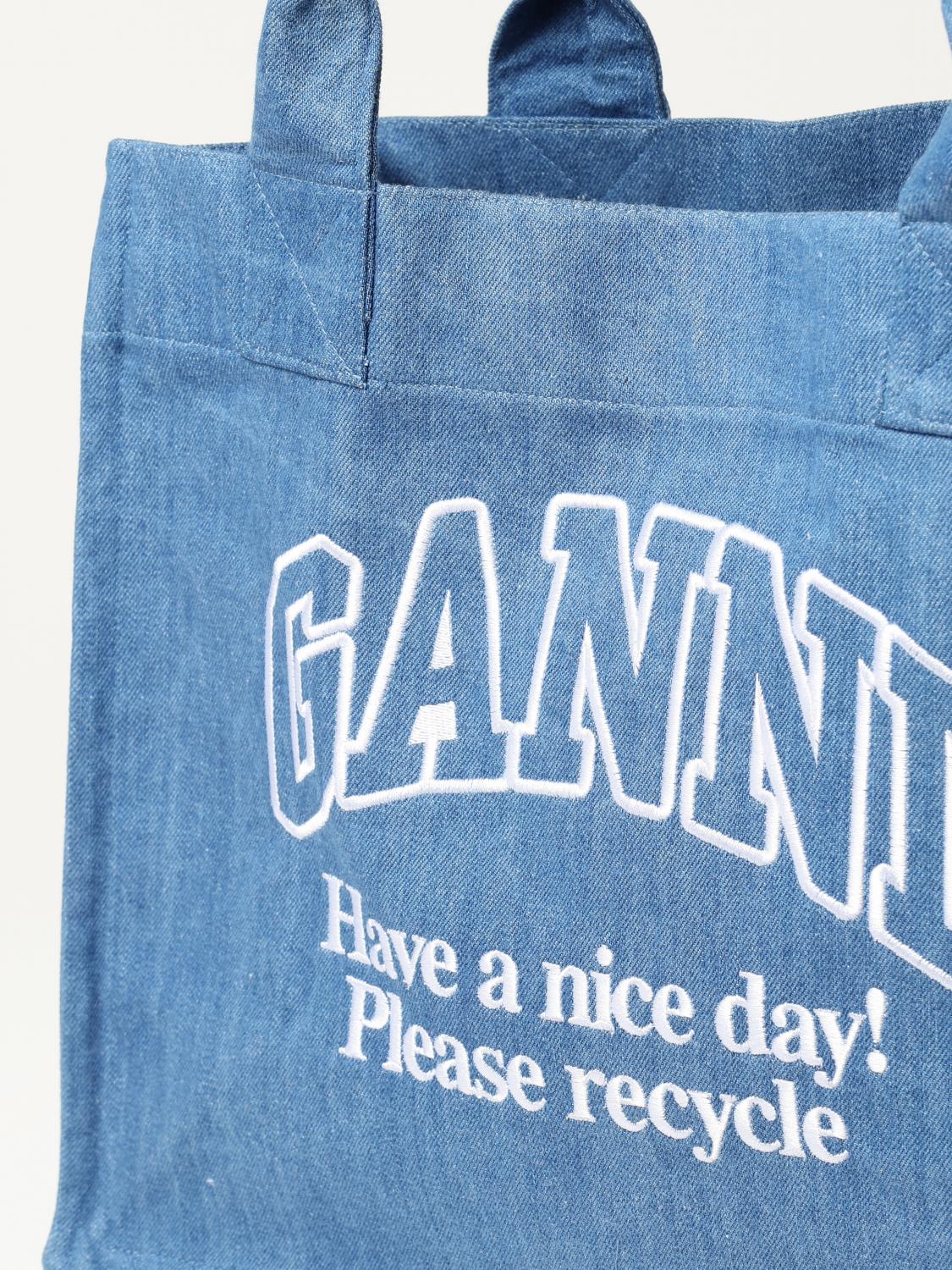 GANNI TOTE BAGS: Handbag woman Ganni, Denim - Img 3