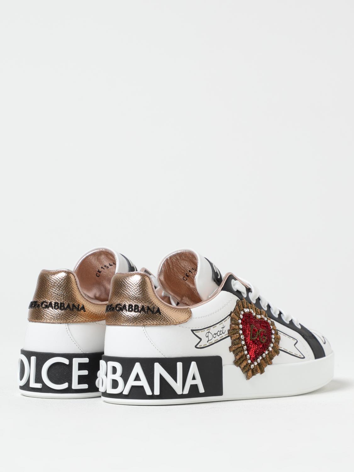 DOLCE & GABBANA BASKETS: Baskets femme Dolce & Gabbana, Blanc - Img 3