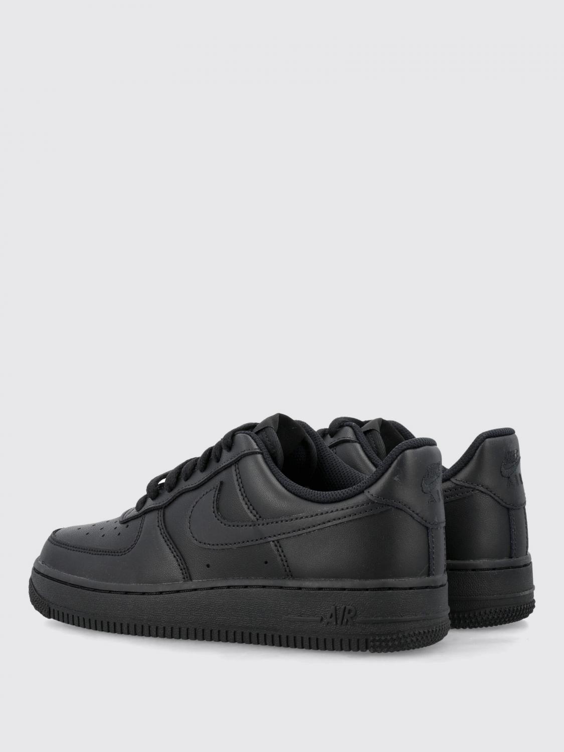 NIKE BASKETS: Baskets Air Force Nike en cuir, Noir - Img 3