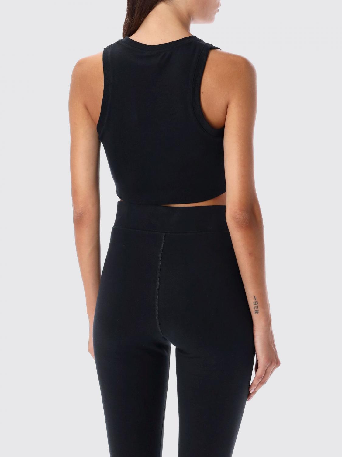 NIKE T-SHIRTS: Canotta cropped Nike in jersey , Nero - Img 2