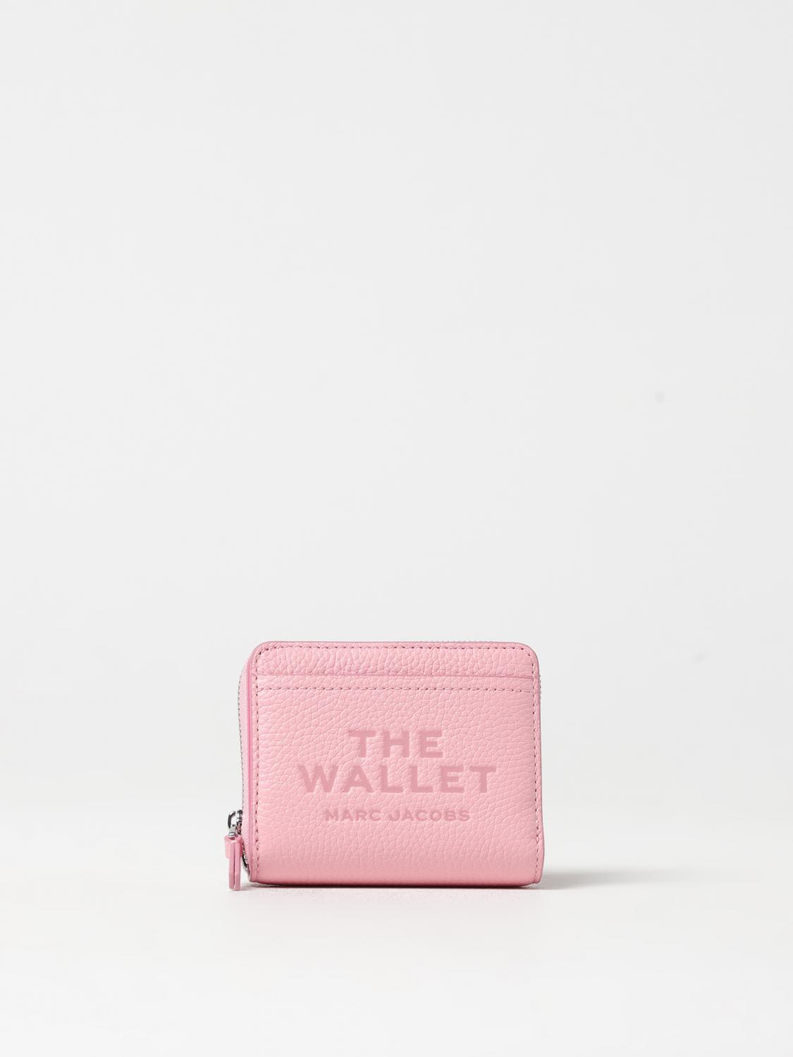 MARC JACOBS PORTAFOGLIO: Portafoglio in pelle martellata mini Marc Jacobs, Rosa - Img 1