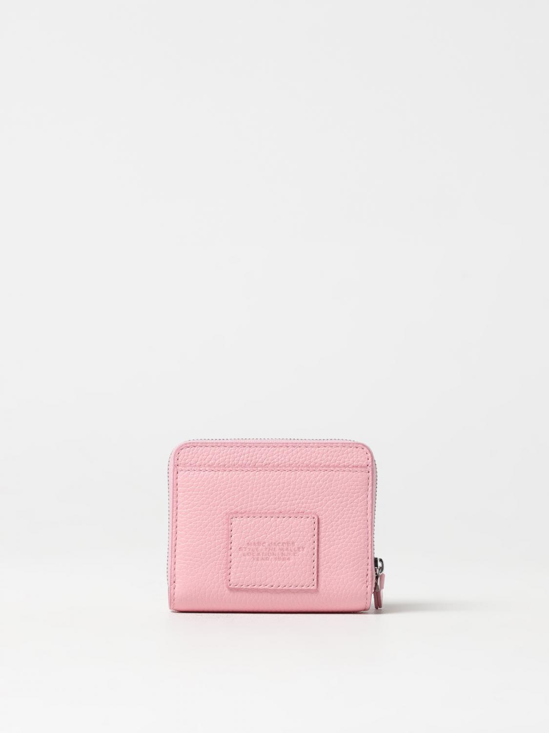MARC JACOBS PORTAFOGLIO: Portafoglio in pelle martellata mini Marc Jacobs, Rosa - Img 3