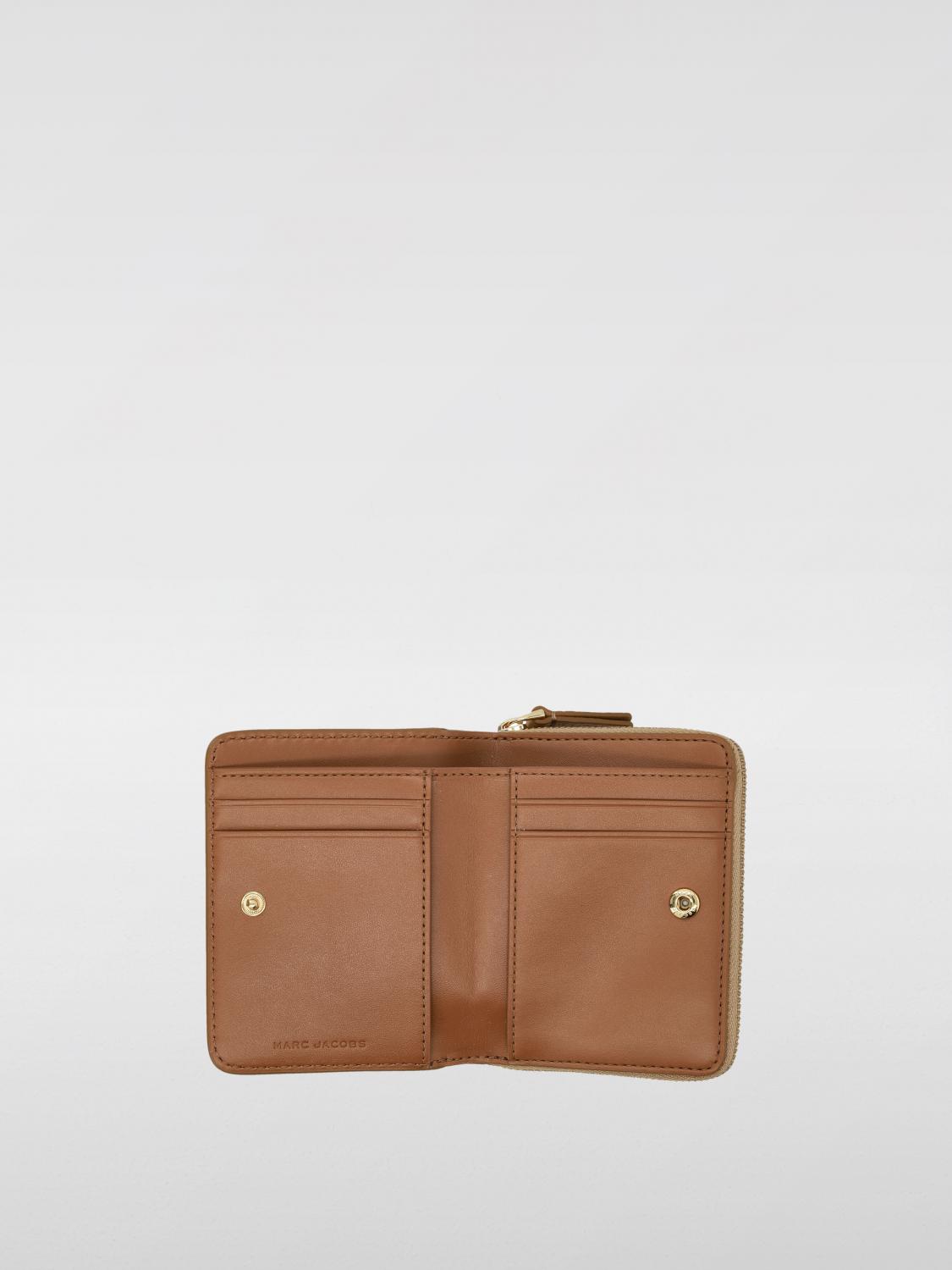 MARC JACOBS PORTAFOGLIO: Portafoglio in pelle martellata mini Marc Jacobs, Marrone - Img 2