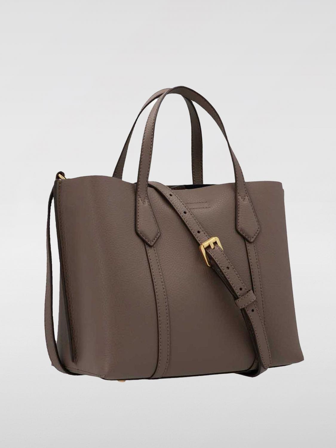 TORY BURCH BORSA A MANO: Borsa Perry Tory Burch in pelle a grana , Tortora - Img 2