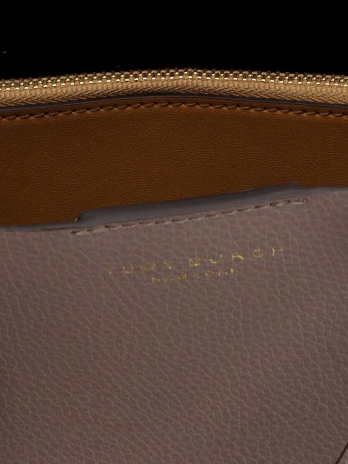 TORY BURCH BORSA A MANO: Borsa Perry Tory Burch in pelle a grana , Tortora - Img 3