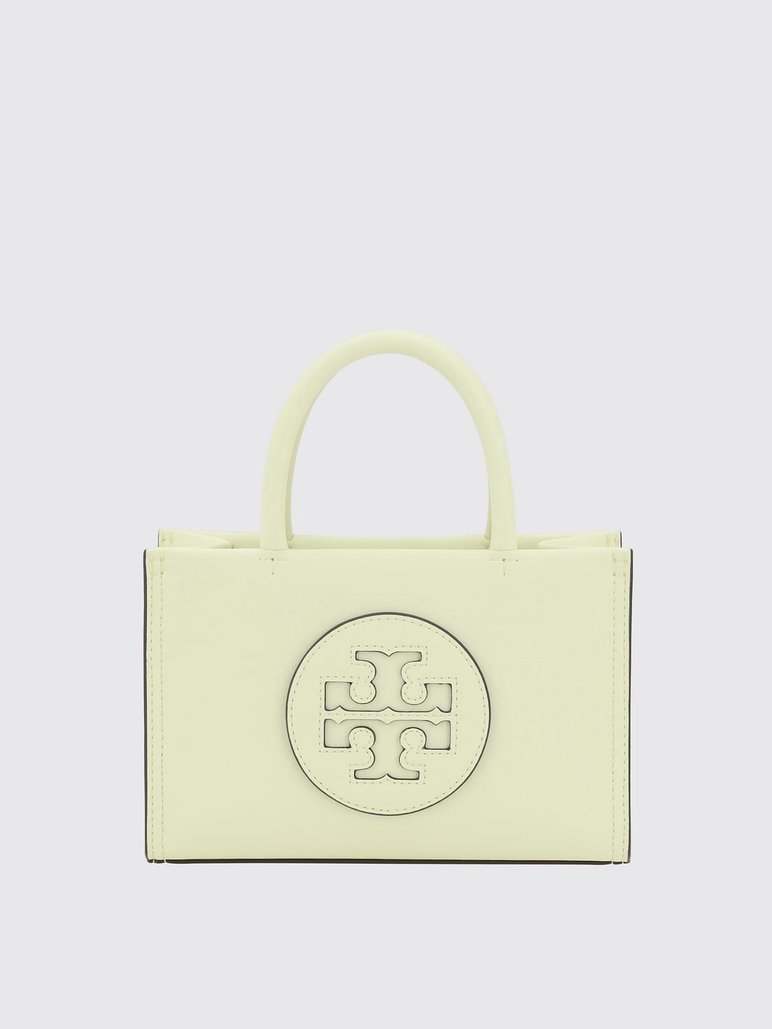 TORY BURCH BORSA MINI: Borsa Mini Shopping Ella Tory Burch in Bio-Tex™, Giallo - Img 1