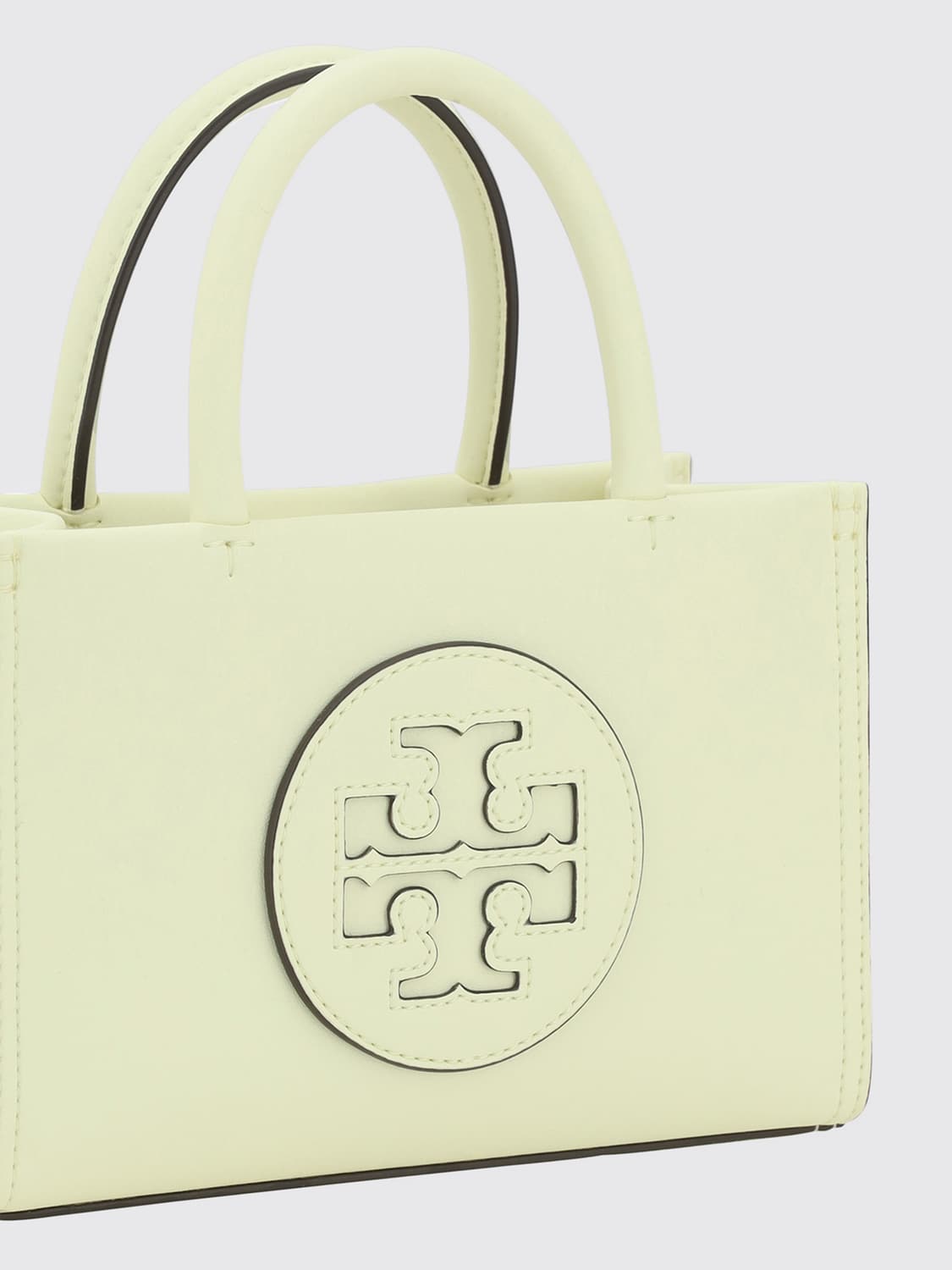 TORY BURCH BORSA MINI: Borsa Mini Shopping Ella Tory Burch in Bio-Tex™, Giallo - Img 3