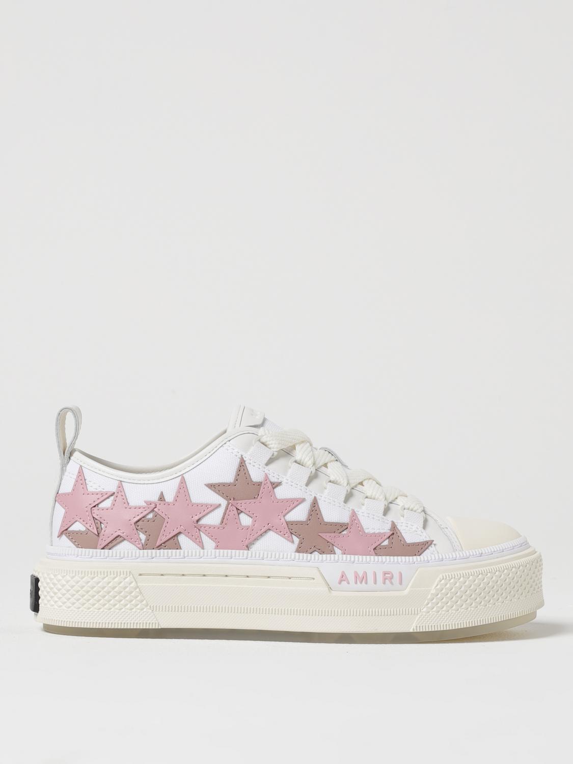 AMIRI SNEAKERS: Sneakers Stars Court Amiri in canvas e pelle , Bianco 1 - Img 1